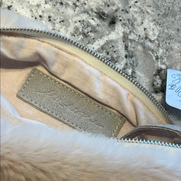 NWT Free People Faux Fur Clutch in White - Picture 3 of 7